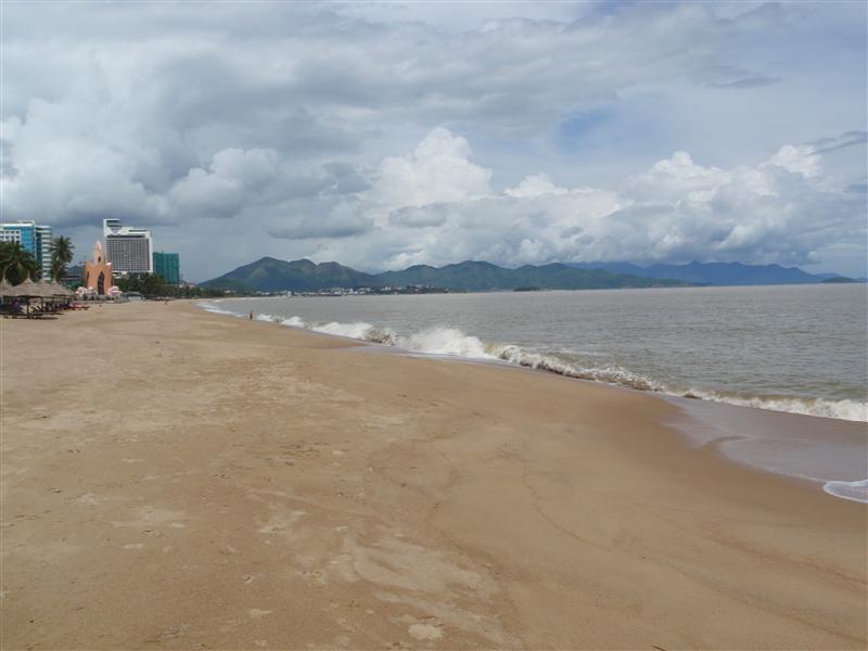 The beach in Nha Trang.  Abandoned because it's low season