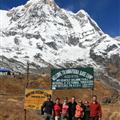 Cuando llegamos al Campo Base de Annapurna / When we arrived to the Annapurna Base Camp